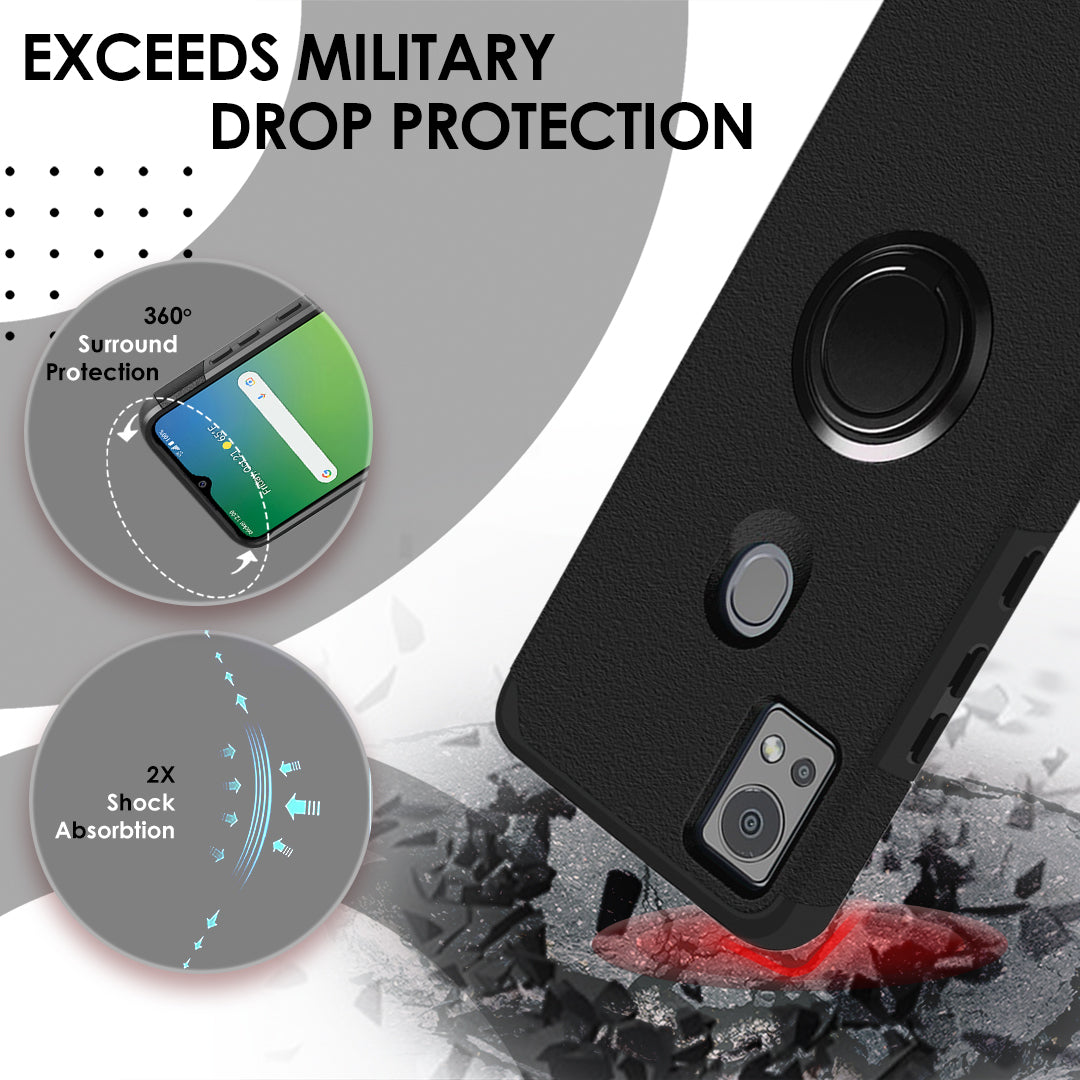 Cricket Icon 5 Tough Hybrid With Ring Stand + Tempered Glass - Black (1106021)