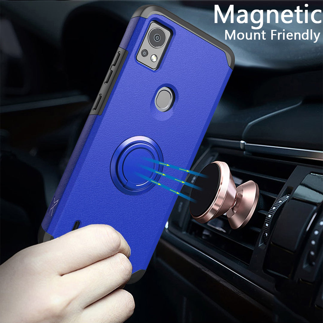 Cricket Icon 5 Tough Hybrid With Ring Stand + Tempered Glass - Classic Blue (1106022)