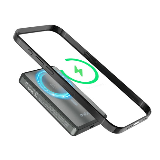 MyBat Pro 10000mAh SNAP + GO SLEEK Magnetic Wireless Power Bank - Grey Titanium  ( 1103721) (MSRP $79.99)