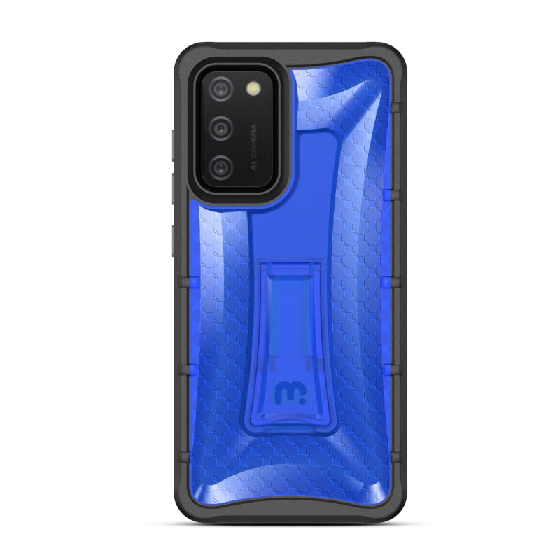 Samsung Galaxy A02s MyBat Pro Warrior Series Case with Holster and Tempered Glass - Blue (1101176)