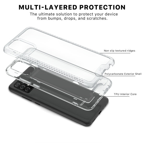 Samsung Galaxy A02s MyBat Pro Lux Series Case with Tempered Glass - Clear (1101651)