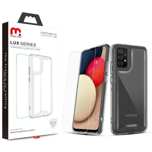 Samsung Galaxy A02s MyBat Pro Lux Series Case with Tempered Glass - Clear (1101651)