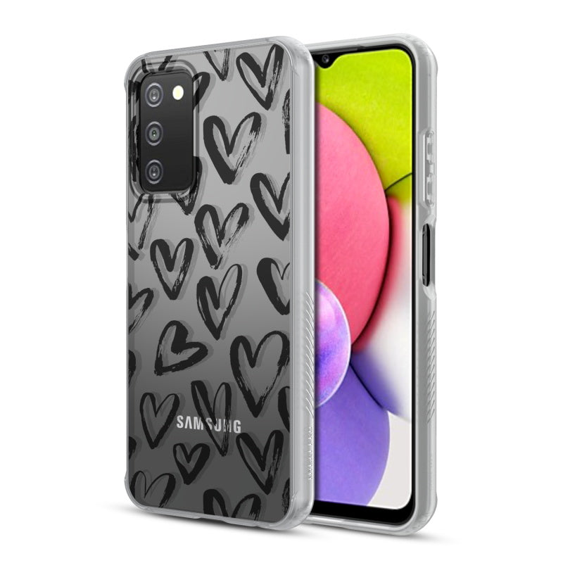 Samsung Galaxy A037U / Galaxy A03s MyBat Pro Mood Series Case - Black Hearts (1103249)