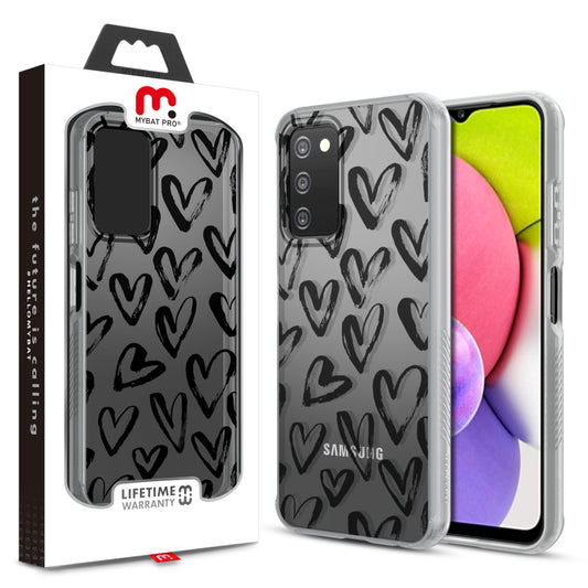 Samsung Galaxy A037U / Galaxy A03s MyBat Pro Mood Series Case - Black Hearts (1103249)