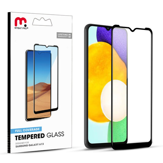 MyBat Pro Full Coverage Tempered Glass Screen Protector for Samsung Galaxy A13 5G / Galaxy A13 (4G)/Galaxy A23 5G - Black (1103132)
