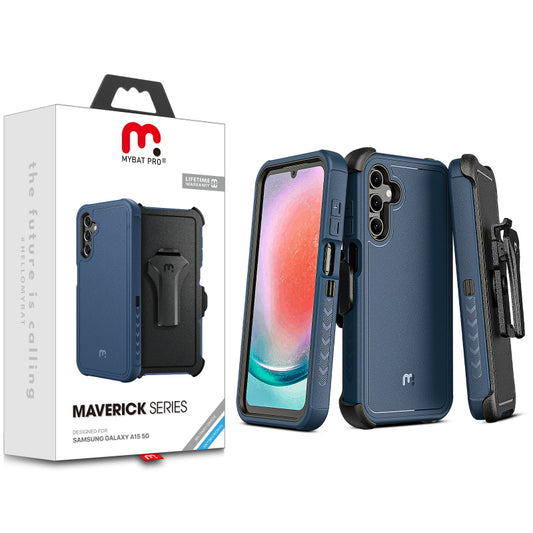 MyBat Pro Maverick Series Case w/ Holster for Samsung Galaxy A15 5G - Blue (1107705)