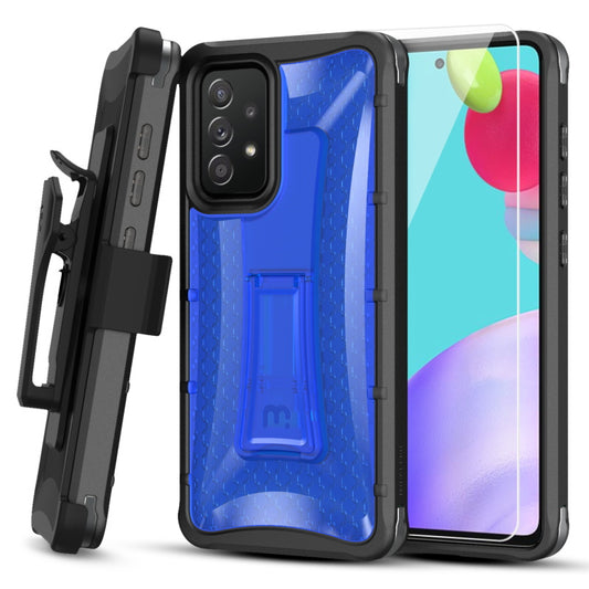 Samsung Galaxy A52 5G MyBat Pro Warrior Series Case with Holster and Tempered Glass - Blue (1101183)