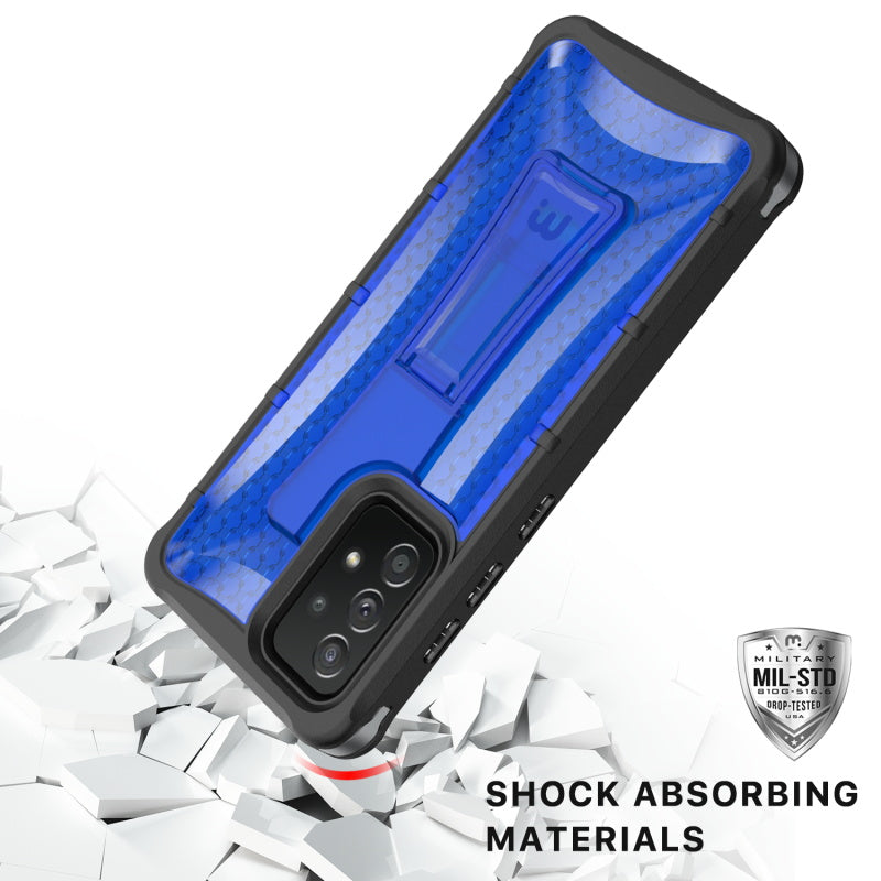 Samsung Galaxy A52 5G MyBat Pro Warrior Series Case with Holster and Tempered Glass - Blue (1101183)