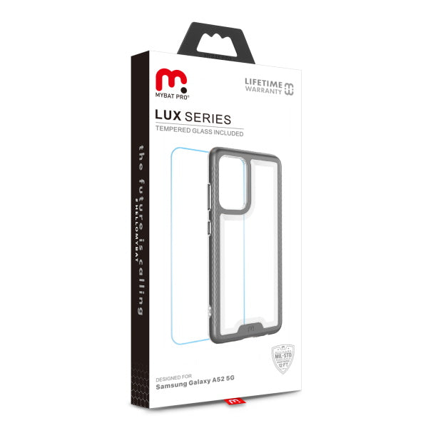 Samsung Galaxy A52 5G MyBat Pro Lux Series Case with Tempered Glass - Black (1101184)