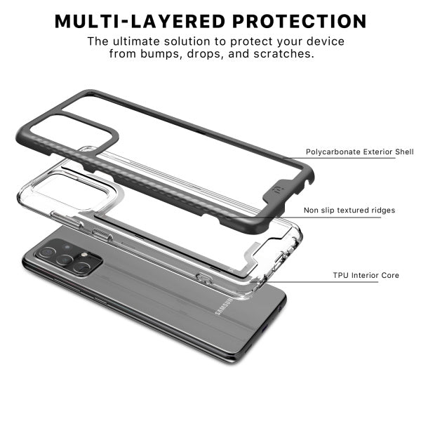 Samsung Galaxy A52 5G MyBat Pro Lux Series Case with Tempered Glass - Black (1101184)