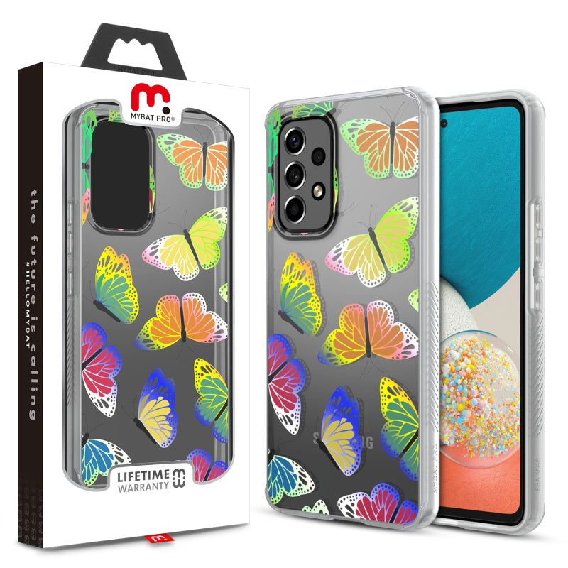 Samsung Galaxy A53 5G MyBat Pro Mood Series Case - Neon Butterflies (1103520)