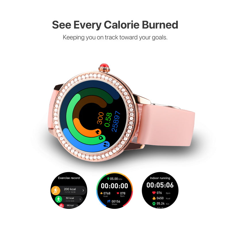 MyBat Pro Crown Diamond Smart Watch - Pink (1102647)