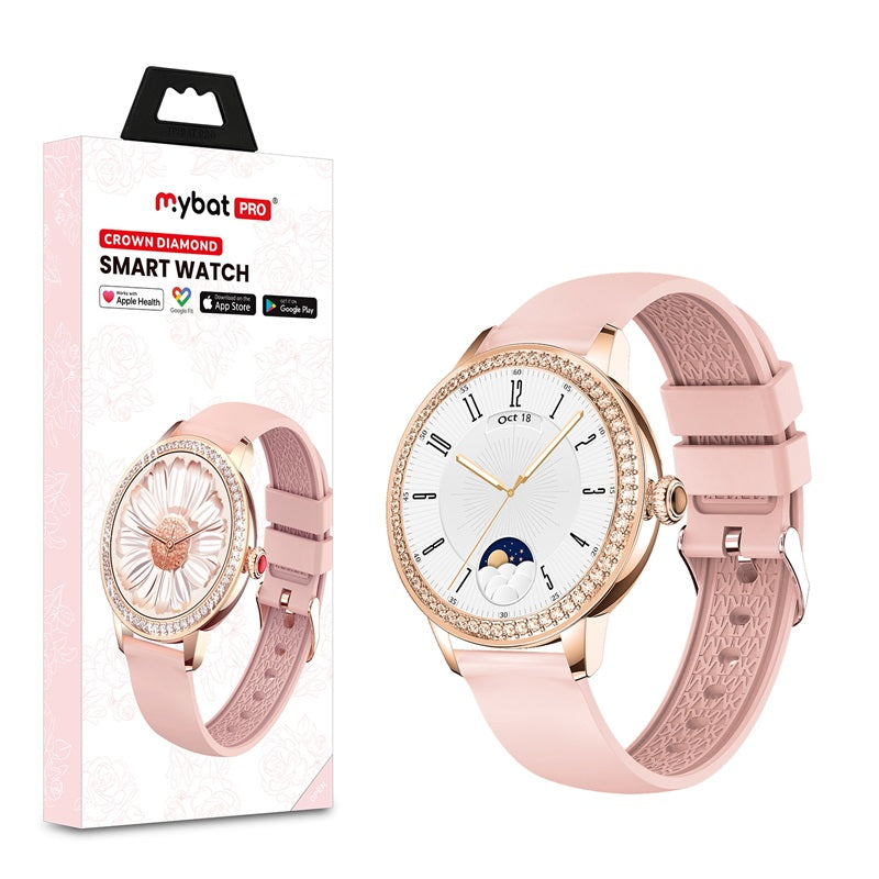 MyBat Pro Crown Diamond Smart Watch - Pink (1102647)