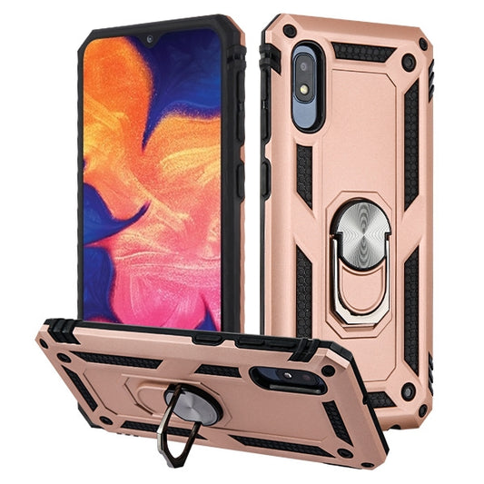 SAMSUNG Galaxy A10E - Mybat Rose Gold/Black Anti-Drop Hybrid Protector Cover (9724)