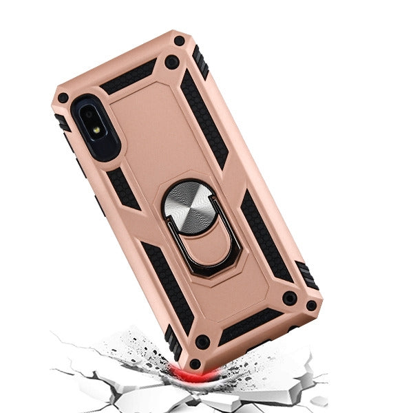 SAMSUNG Galaxy A10E - Mybat Rose Gold/Black Anti-Drop Hybrid Protector Cover (9724)
