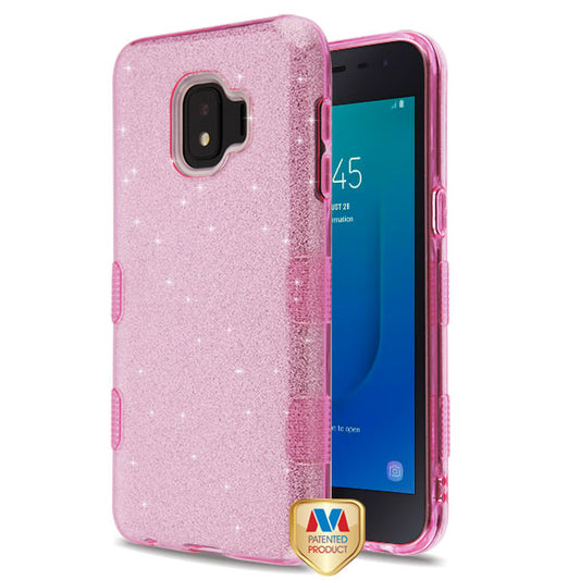 Samsung Galaxy J2 Pure / J2 Core / J2 MyBat TUFF Hybrid Protector Cover- Pink Full Glitter (758)