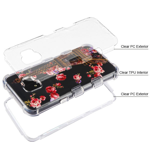 Samsung Galaxy J2 Pure / J2 Core / J260 J2 TUFF Lucid Hybrid Protector Cover - Transparent Clear / P