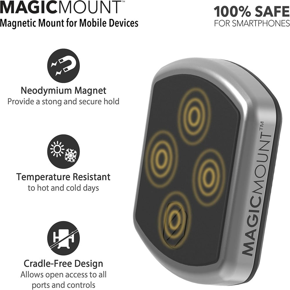 Scosche MP12VPD2-XTSP MagicMount Pro Magnetic Phone/GPS Car Mount 30W Dual Port Type-C + Type-A Cell Phone Charger, Cigarette Lighter Phone Holder  (1102716)