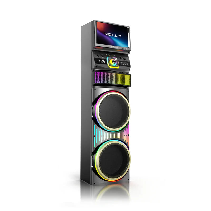(ONLY FOR PICK UP FROM FRESNO WAREHOUSE )MELLO SIDESHOW PRO 2 X 12" INCH 12000 WATTS WITH 15.4" WIFI TOUCH SCREEN SPEAKER (1107584)(MSRP $799.99)