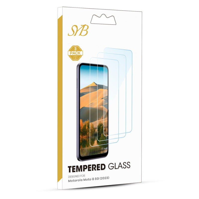 Motorola MOTO G 5G 2023 SYB Tempered Glass Screen Protector (2.5D)(3-pack) - Clear (1105843)