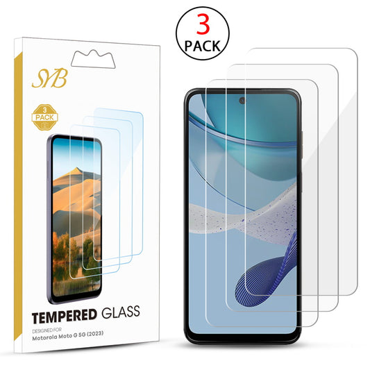 Motorola MOTO G 5G 2023 SYB Tempered Glass Screen Protector (2.5D)(3-pack) - Clear (1105843)