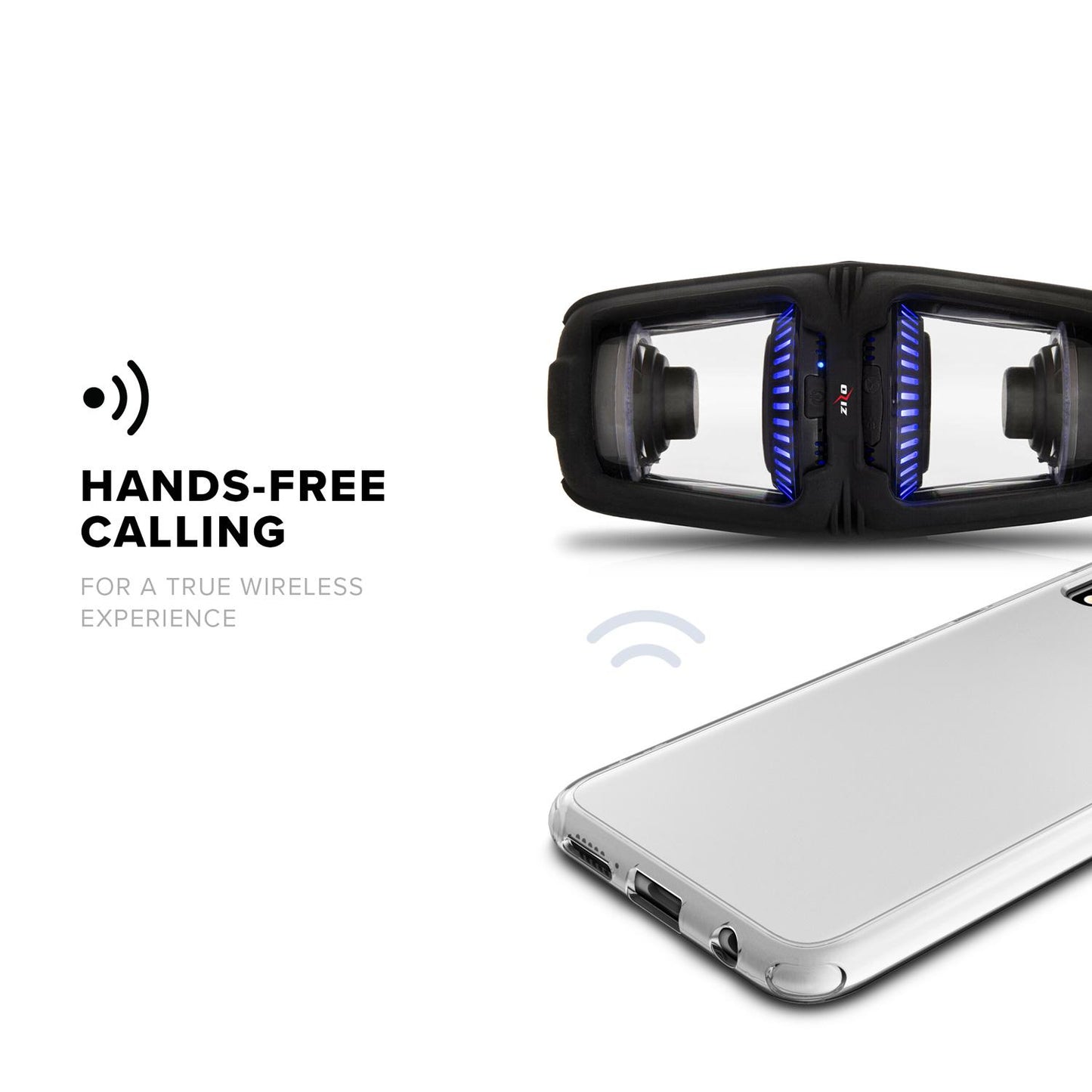 ZIZO THUNDER DUO TWS WIRELESS BLUETOOTH SPEAKER [LED ILLUMINATED] - RECHARGEABLE BATTERY BUILT-IN MICROPHONE AND MAGNETIC BASE - BLACK (1104772)