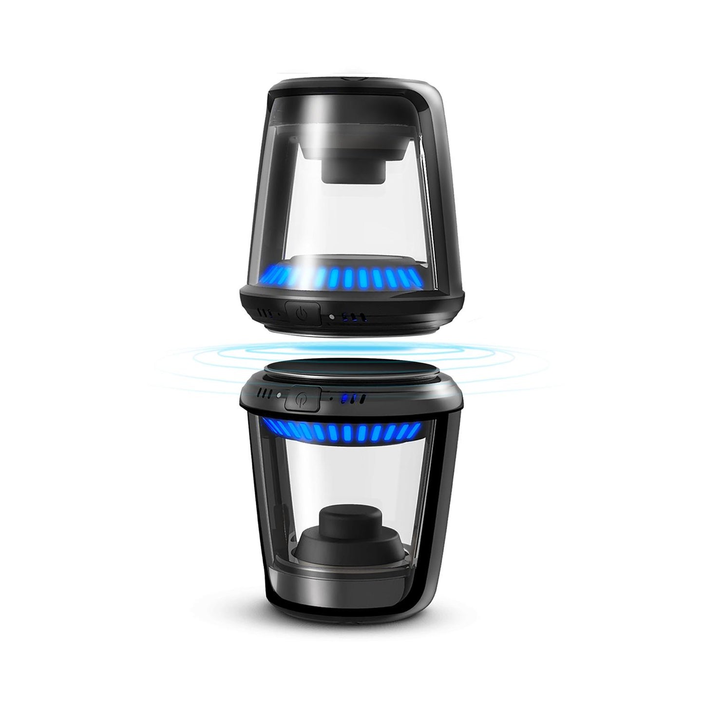 ZIZO THUNDER DUO TWS WIRELESS BLUETOOTH SPEAKER [LED ILLUMINATED] - RECHARGEABLE BATTERY BUILT-IN MICROPHONE AND MAGNETIC BASE - BLACK (1104772)