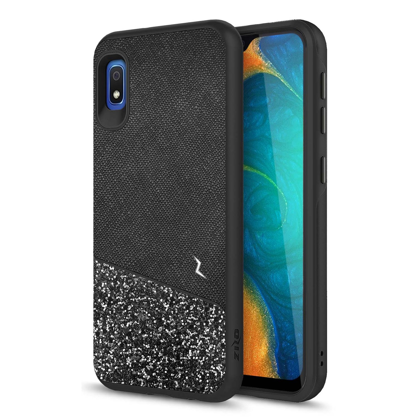 SAMSUNG GALAXY A10E ZIZO STELLAR CASE - BLACK & BLACK (9760)