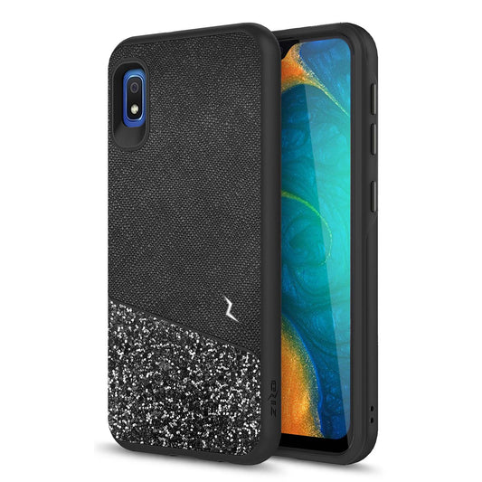 SAMSUNG GALAXY A10E ZIZO STELLAR CASE - BLACK & BLACK (9760)