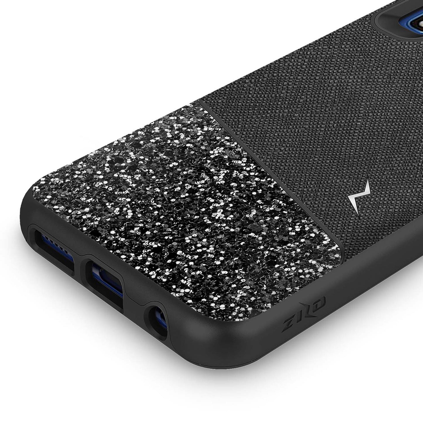SAMSUNG GALAXY A10E ZIZO STELLAR CASE - BLACK & BLACK (9760)