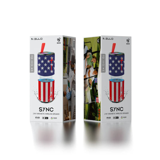 MELLO SYNC 100 WATTS 2IN1 MAGNETIC PORTABLE SPEAKER USA ( 1107788) (MSRP $69.99)
