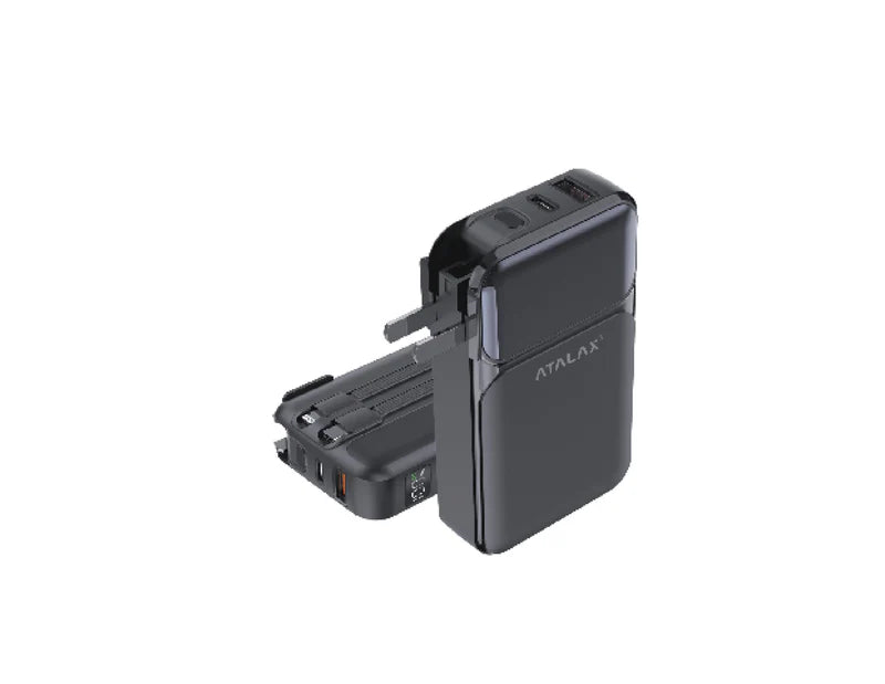 ATALAX X107 30W POWER BANK AC WALL ADAPTER 10000 MAh BLACK ( 1107786) (MSRP $69.99)