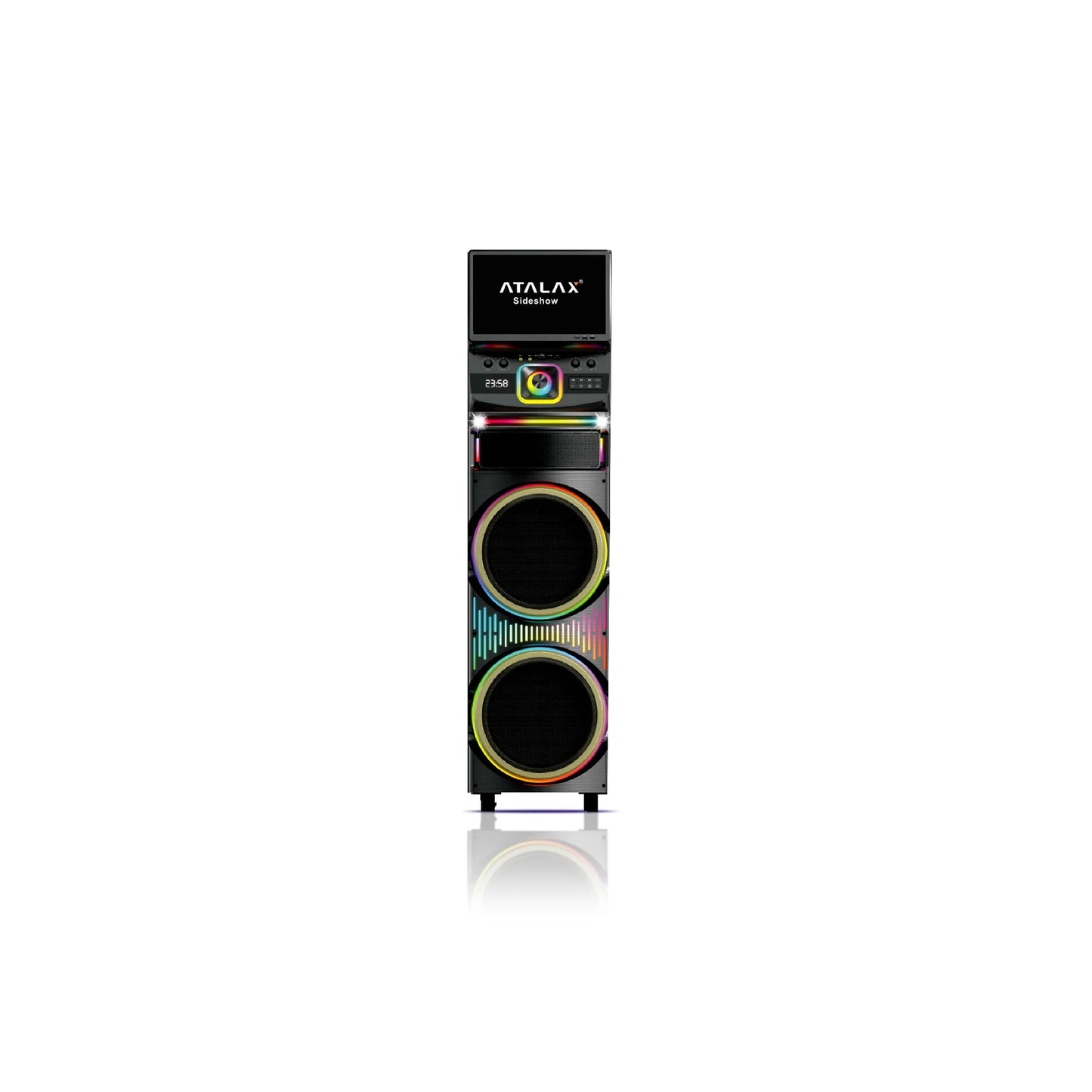 (ONLY FOR PICK UP FROM FRESNO WAREHOUSE ) CINEMA 12"'X2 DJ WOOFER WITH 15.6" FULL TOUCH SCREEN WIFI,32GB+2RAM Andriod 11 VERS MIRROR LINK,, FULL RGB LIGHT, BT, USB,SD, AM/FM(1103325) (MSRP $799.99)