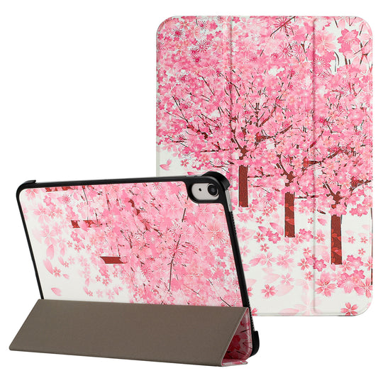 Samsung a9 Plus / A11 Plus 11" Trifold Magnetic Closure PU Leather Case Cover - Sakura Floral ( 1107719) (MSRP $49.99)