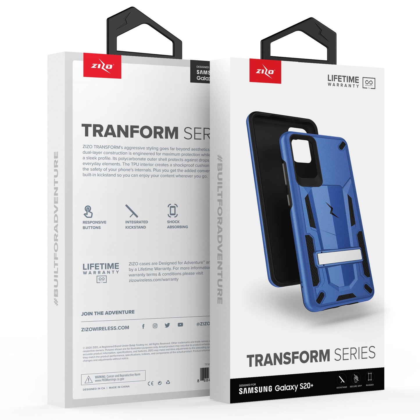 ZIZO TRANSFORM SERIES GALAXY S20+ CASE - BLUE & BLACK (10166)