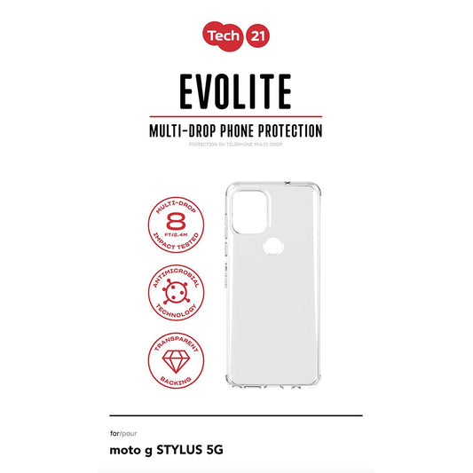 MOTO G STYLUS 5G TECH21 EVO LITE CASE - CLEAR (1103174)