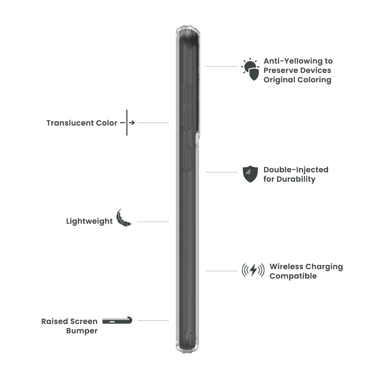 Samsung Galaxy S21 FE/FE 5G QUIKCELL ICON TINT Transparent Case - ICE (1104075)