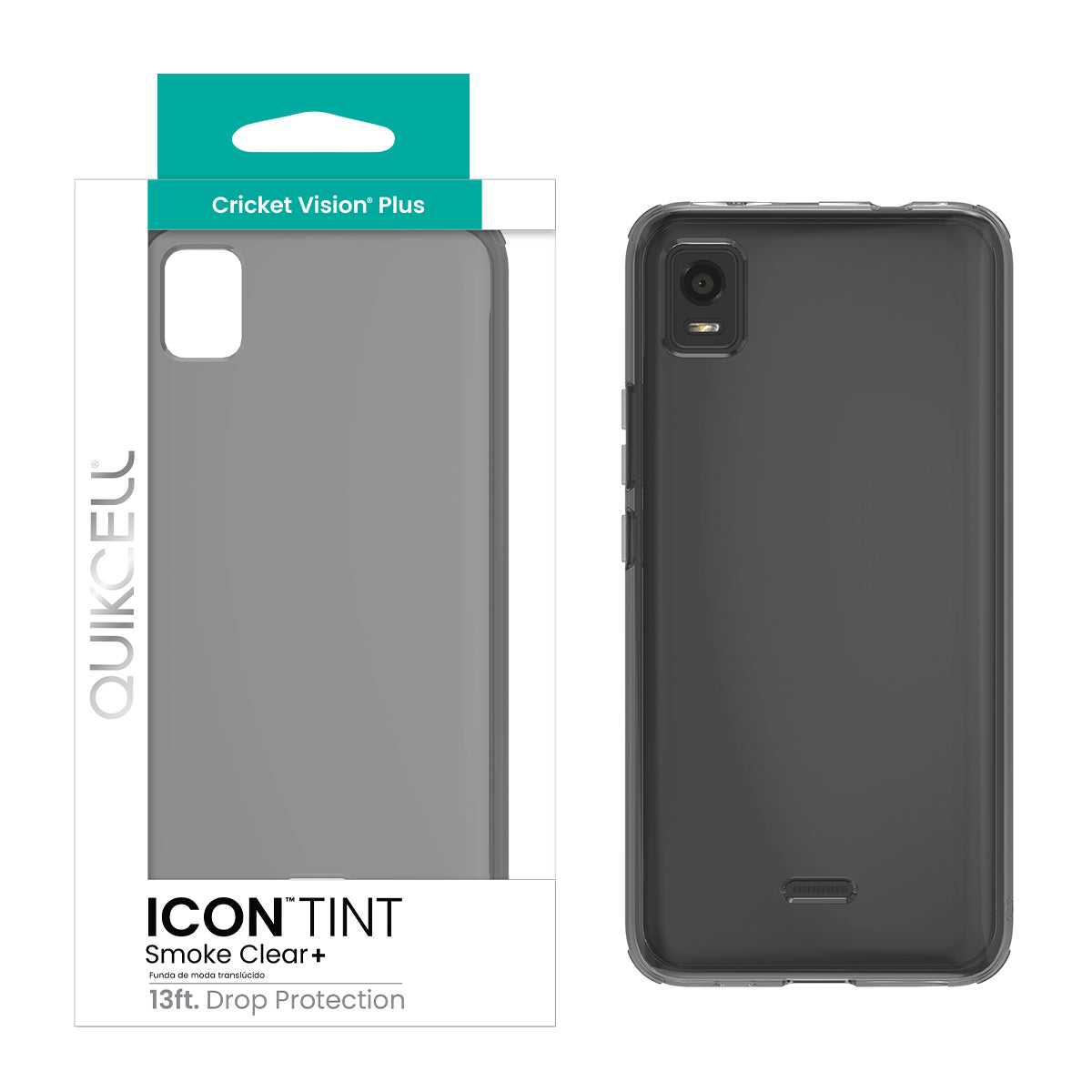 Cricket Vision Plus Quikcell ICON TINT Transparent Case - Smoke (1103859)