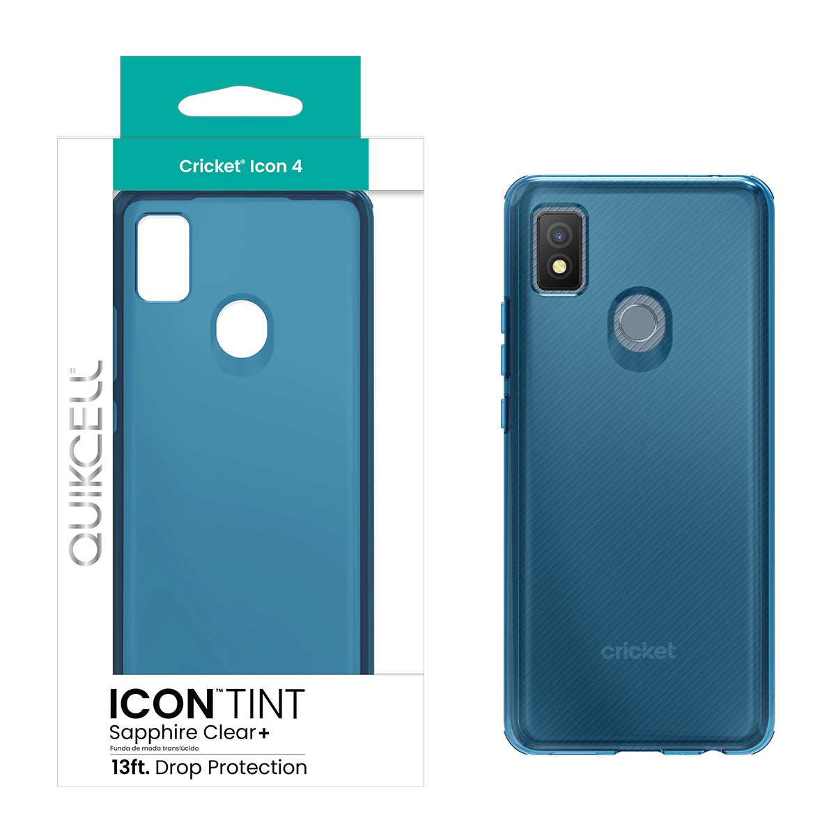 Cricket Icon 4 ICON QUIKCELL TINT Transparent Case - SAPPHIRE (1105056)