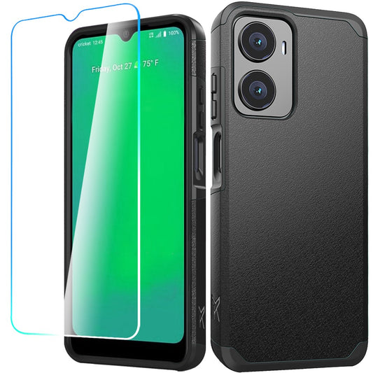 Cricket Magic 2 5G 2024(2nd Version) Tough Strong Hybrid + Tempered Glass - Black (1107528)
