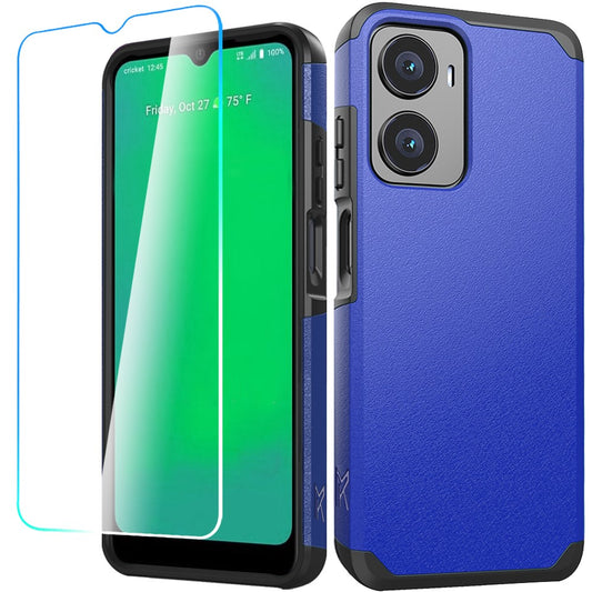 Cricket Magic 2 5G 2024(2nd Version) Tough Strong Hybrid + Tempered Glass - Classic Blue (1107529)