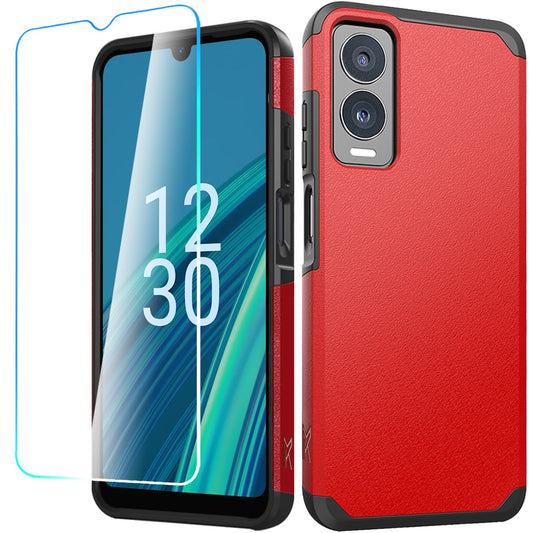 Cricket Debut S3 Tough Strong Hybrid + Tempered Glass - Red (1107663)