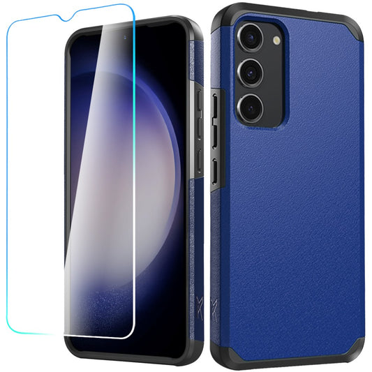 Samsung S23 FE 5G Tough Strong Hybrid Case Cover + Tempered Glass - Classic Blue (1107084)