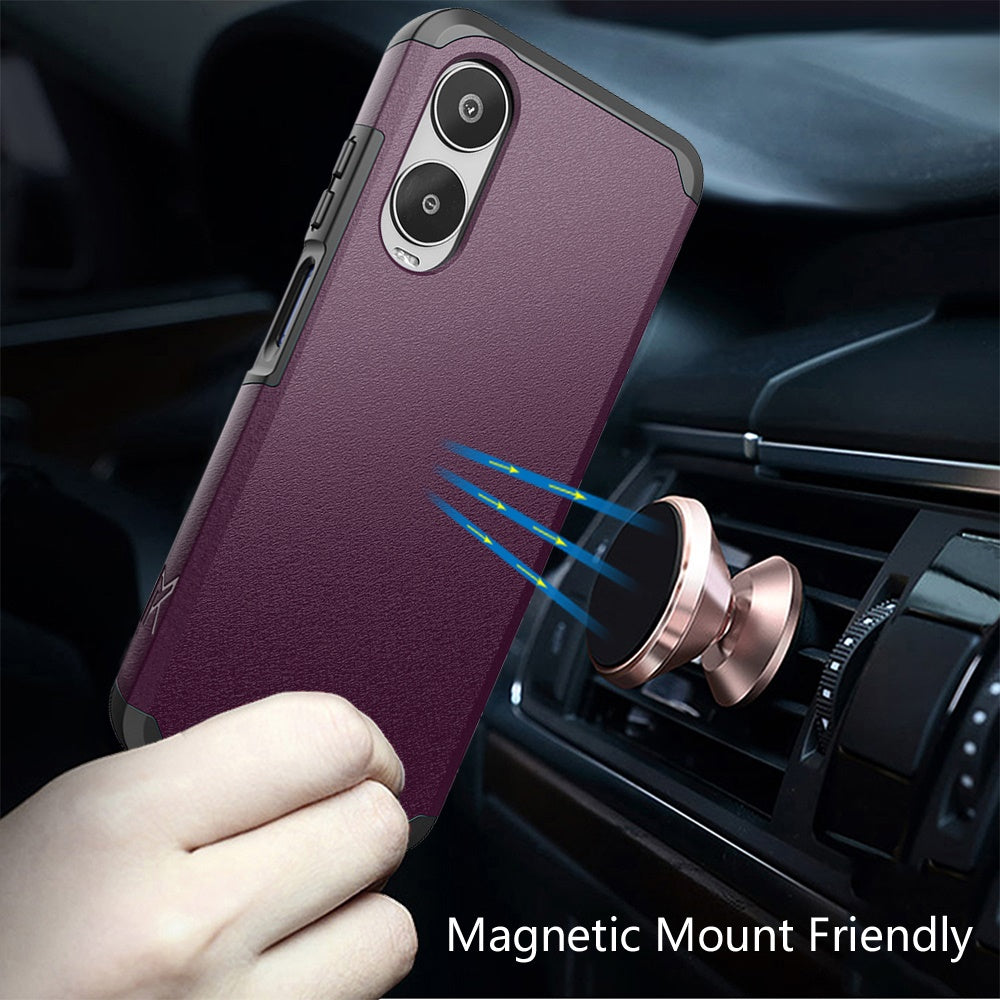 Cricket Icon 6 Tough Strong Hybrid + Tempered Glass - Dark Purple (1107164)