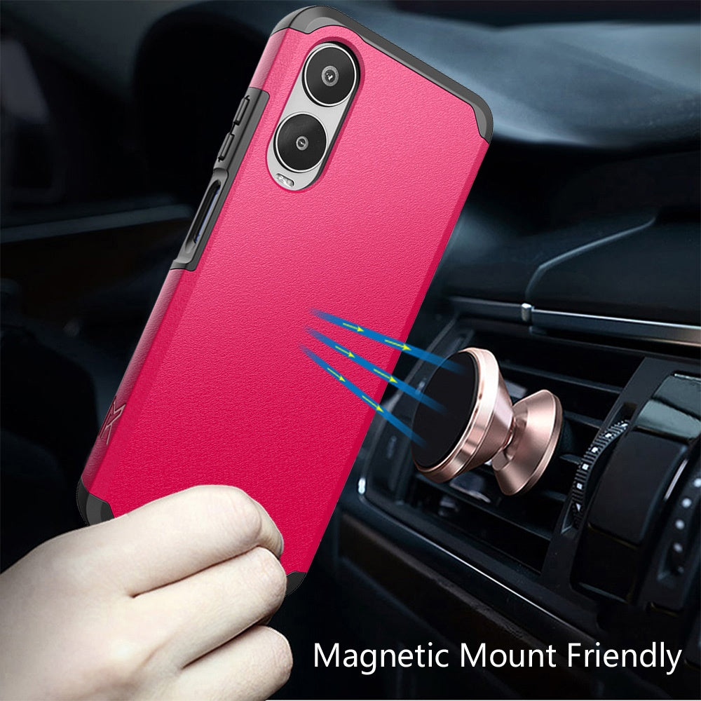 Cricket Icon 6 Tough Strong Hybrid + Tempered Glass - Hot Pink (1107162)