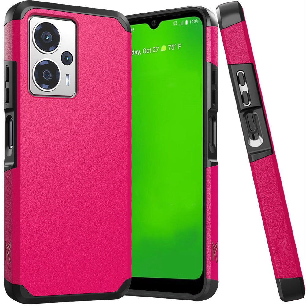 Cricket Outlast 5G 2024 Tough Strong Hybrid + Tempered Glass - Hot Pink (1107411)