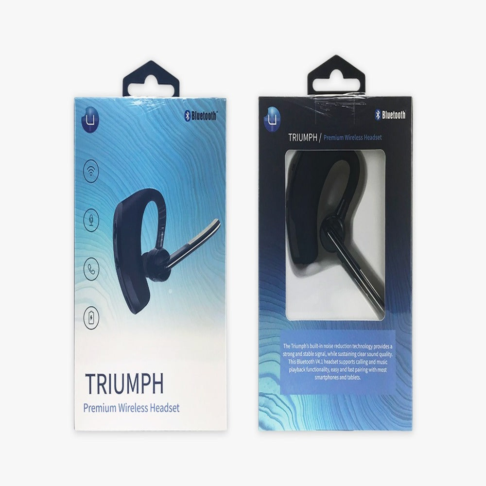 uPlus V8 Triumph Bluetooth Wireless Headset Stereo Headphone Earphone Sport Handfree - Black   ( 1107607) (MSRP $49.99)