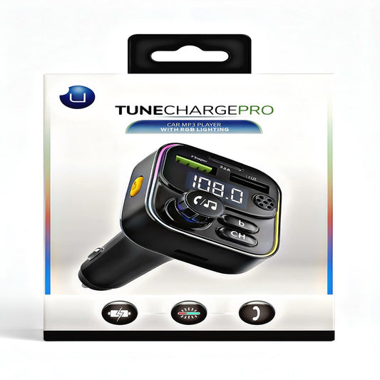 UPLUS TUNE CHARGE PRO CAR MP3 PLAYER WITH RGB LIGHTING - UP02TCPR - BLACK (1103148)(MSRP $49.99)