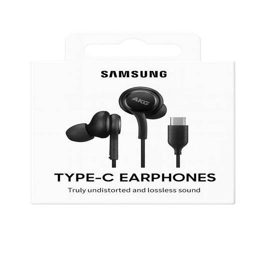 SAMSUNG Type-C EARPHONES Sound by AKG Black - EOIC100BBEGEU - BLACK  ( 1103342) (MSRP $59.99)