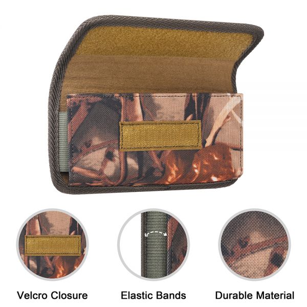 Cube® - Universal Pouch 6.9 - Brown Tree Camo Design Horizontal Premium Phone Pouch with Velcro Clasp with Belt Loop Clip On (Case Friendly) (1103078)(MSRP 39.99)